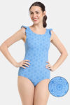 Zelocity Elastane Blended Slip-On Malliot with Removable Pads - Azure Blue — thumbnail 1